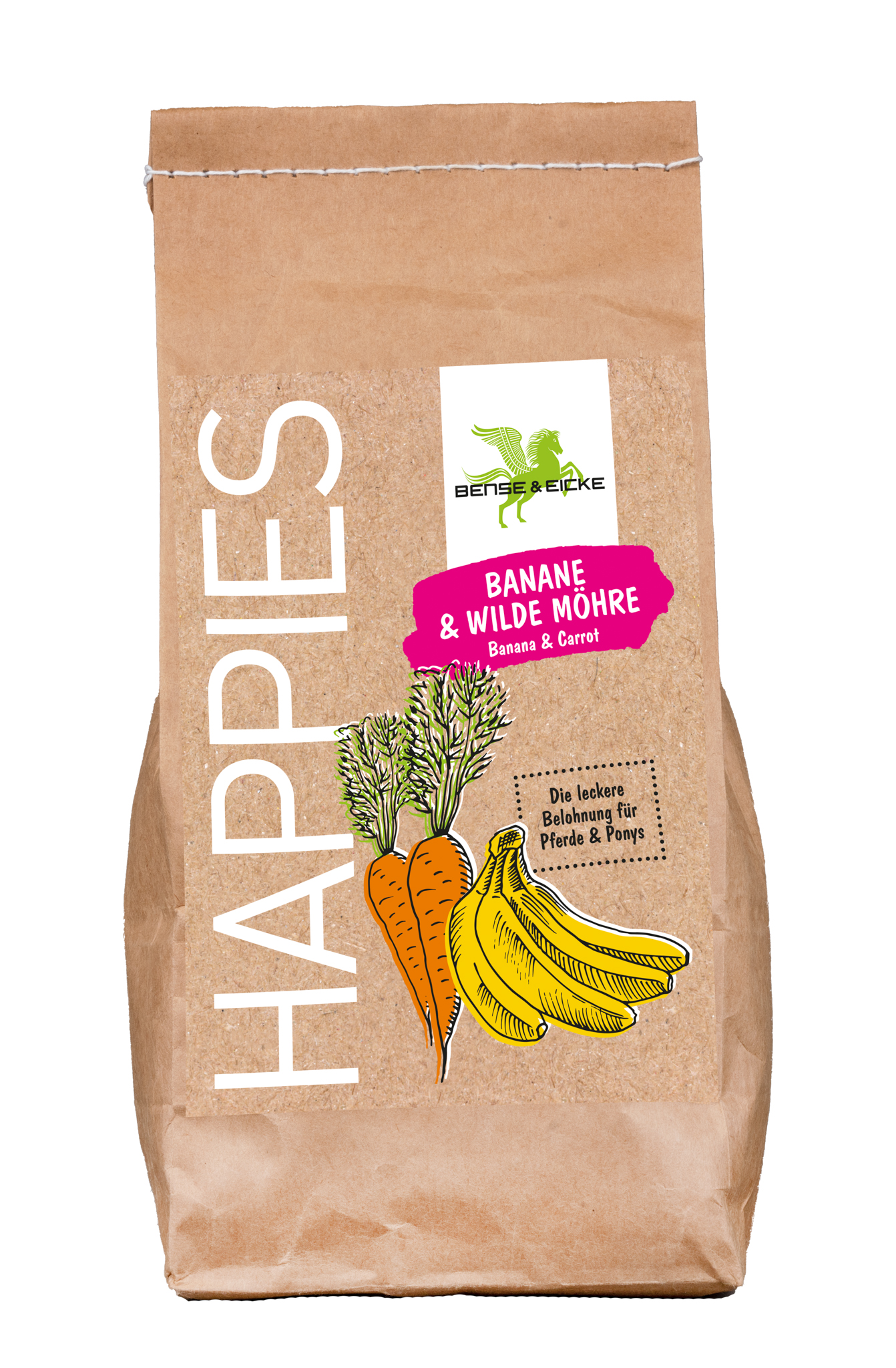 Bense & Eicke | Happies | Banane - Wilde Möhre | Natürliche und gesunde Leckerlies - 1000g