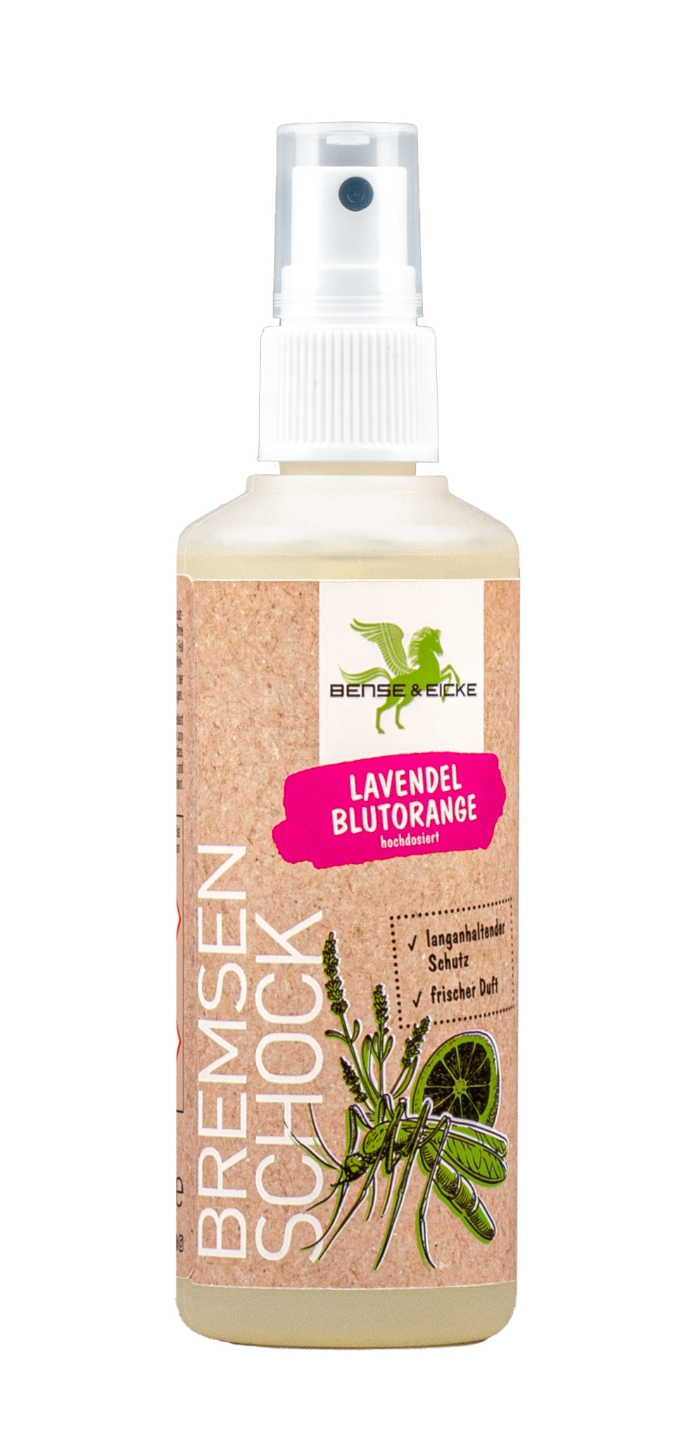 Bense & Eicke | BremsenSchock Lavendel Blutorange TESTEDITION - Insektenschutz mit frischem Duft und 20,6% Icaridin - 100 ml