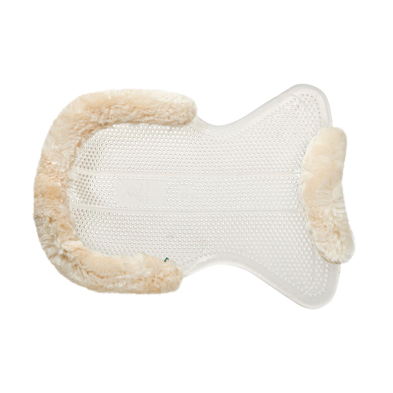 Acavallo | Gel Pad- Gelkompensator m.Schaffelleinsätzen Natur | Gel Transparent | L