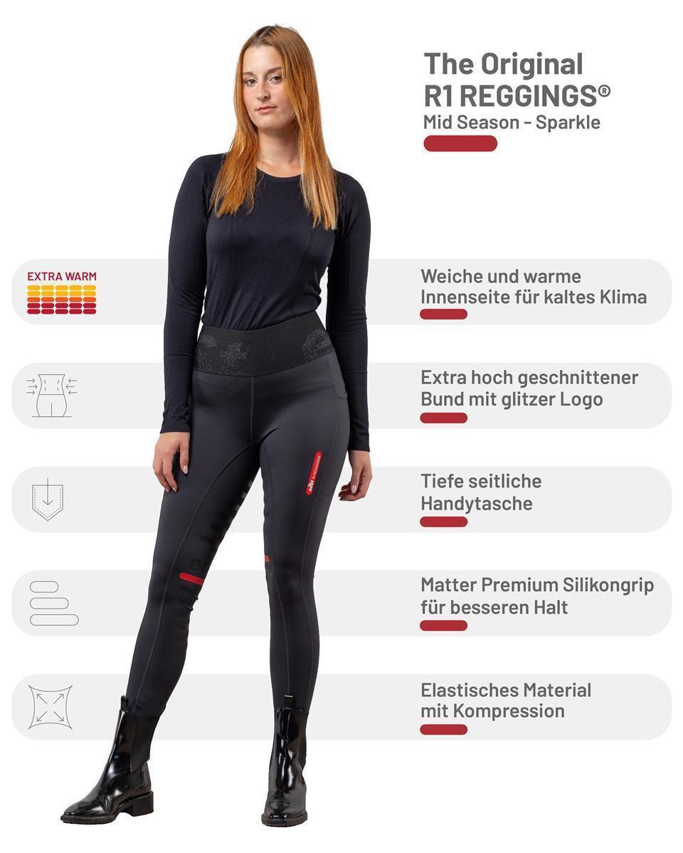 eaSt REGGINGS® R1 Highwaist Sparkle Mid Season | Black  | XS