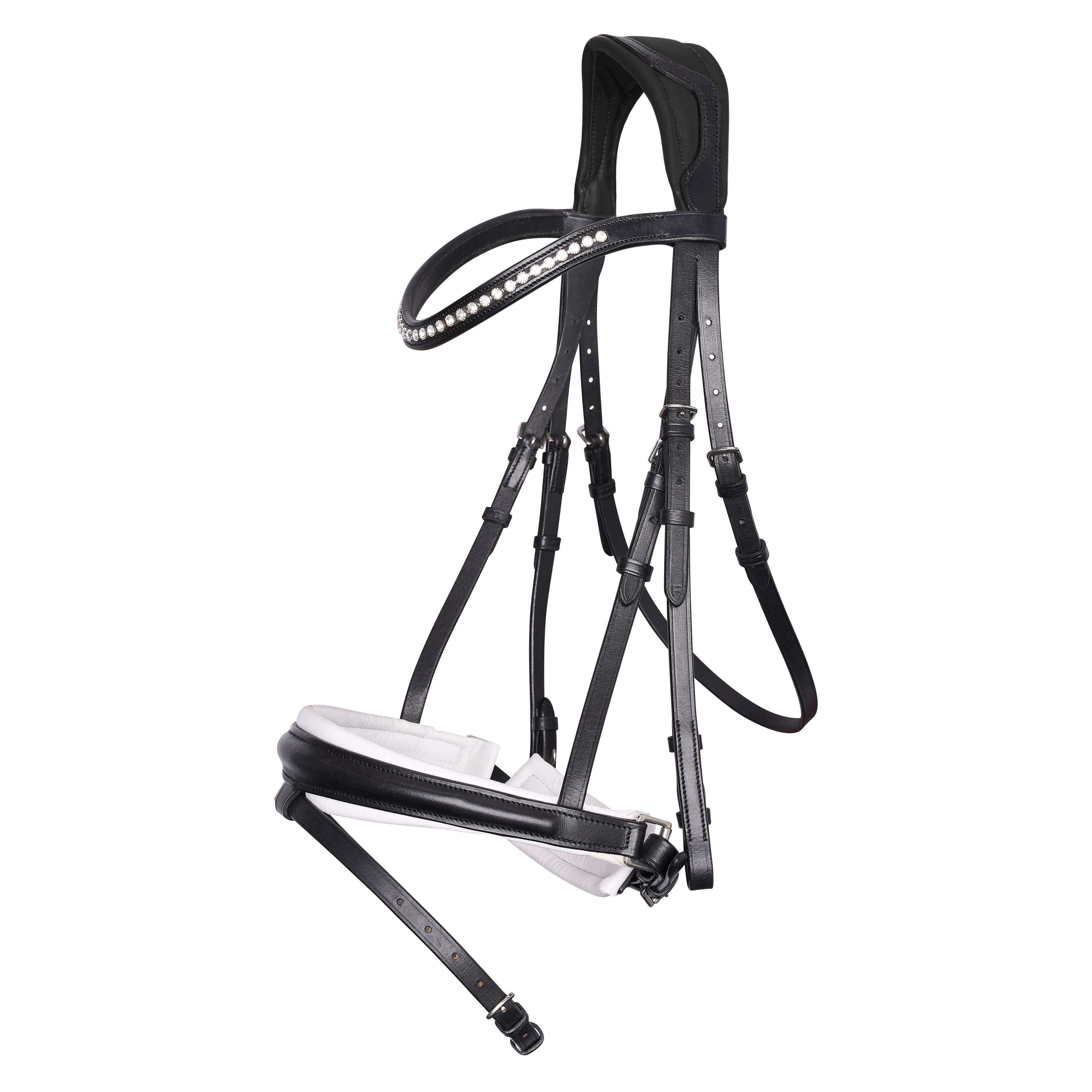 Imperial Riding | Trense Fria - anatomisch geformt | Schwarz-Weiß | Cob