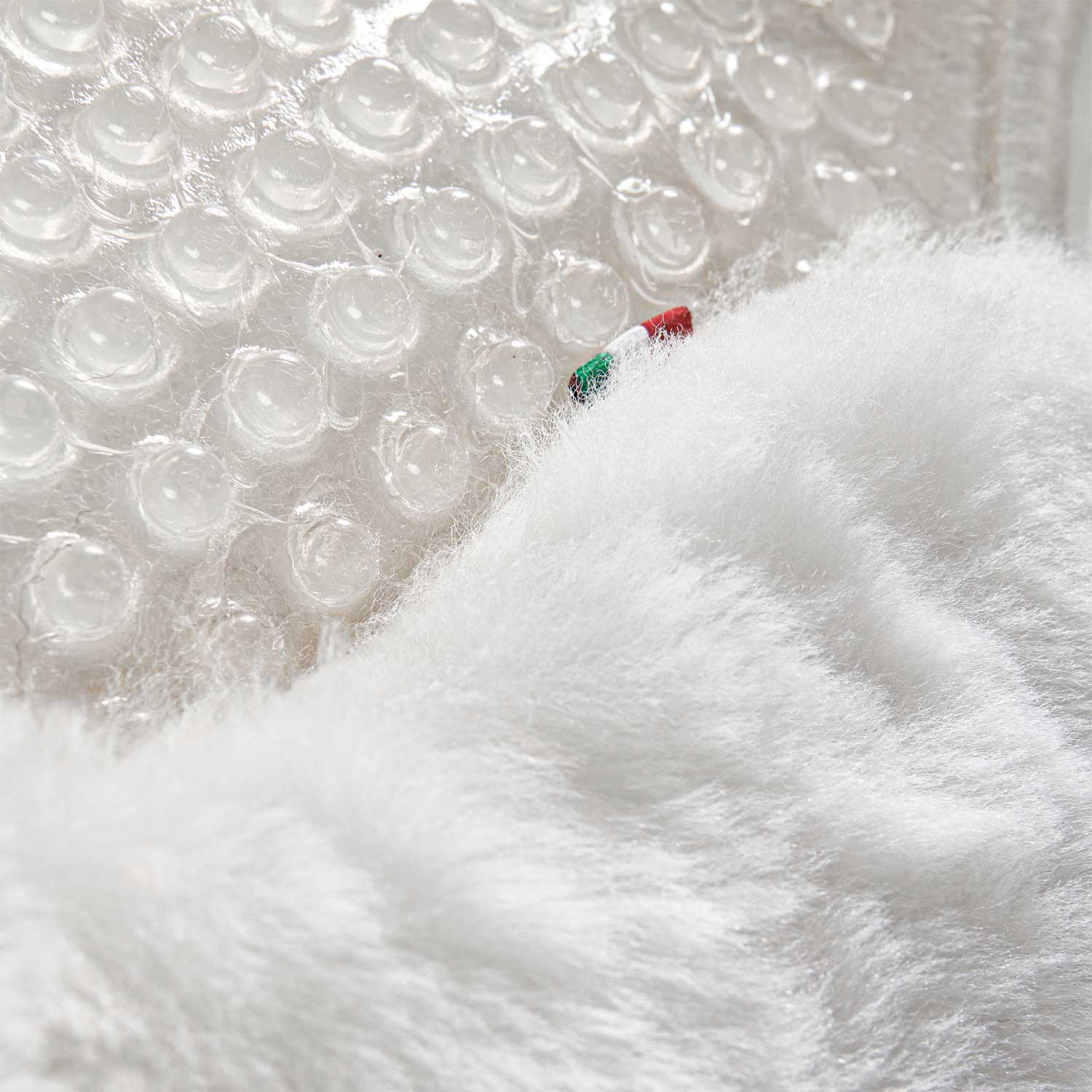 Acavallo | Massage Gel Pad mit Schaffell Weiß | Gel Transparent