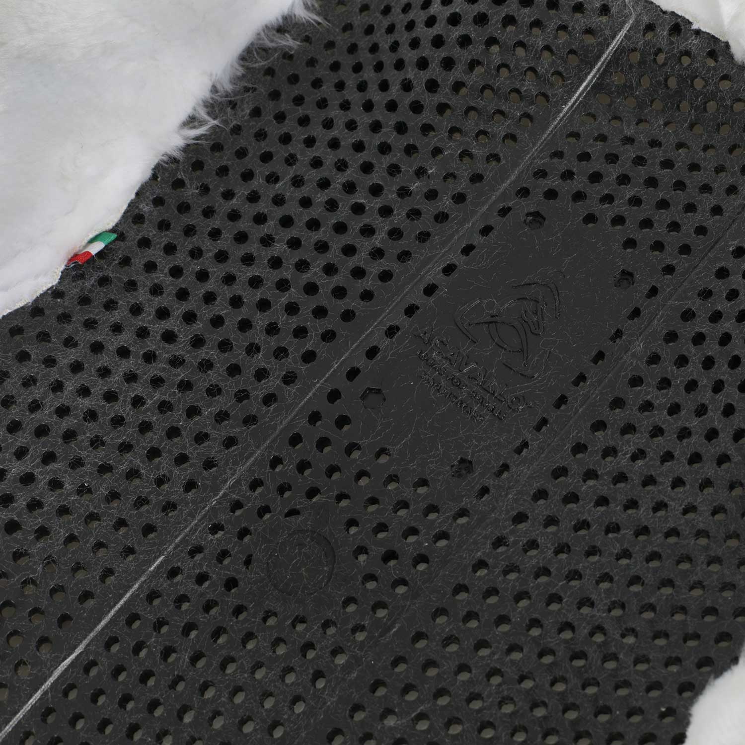 Acavallo | Classic Gel Pad mit Ecolana-Einsätzen Weiß | Gel Schwarz | M