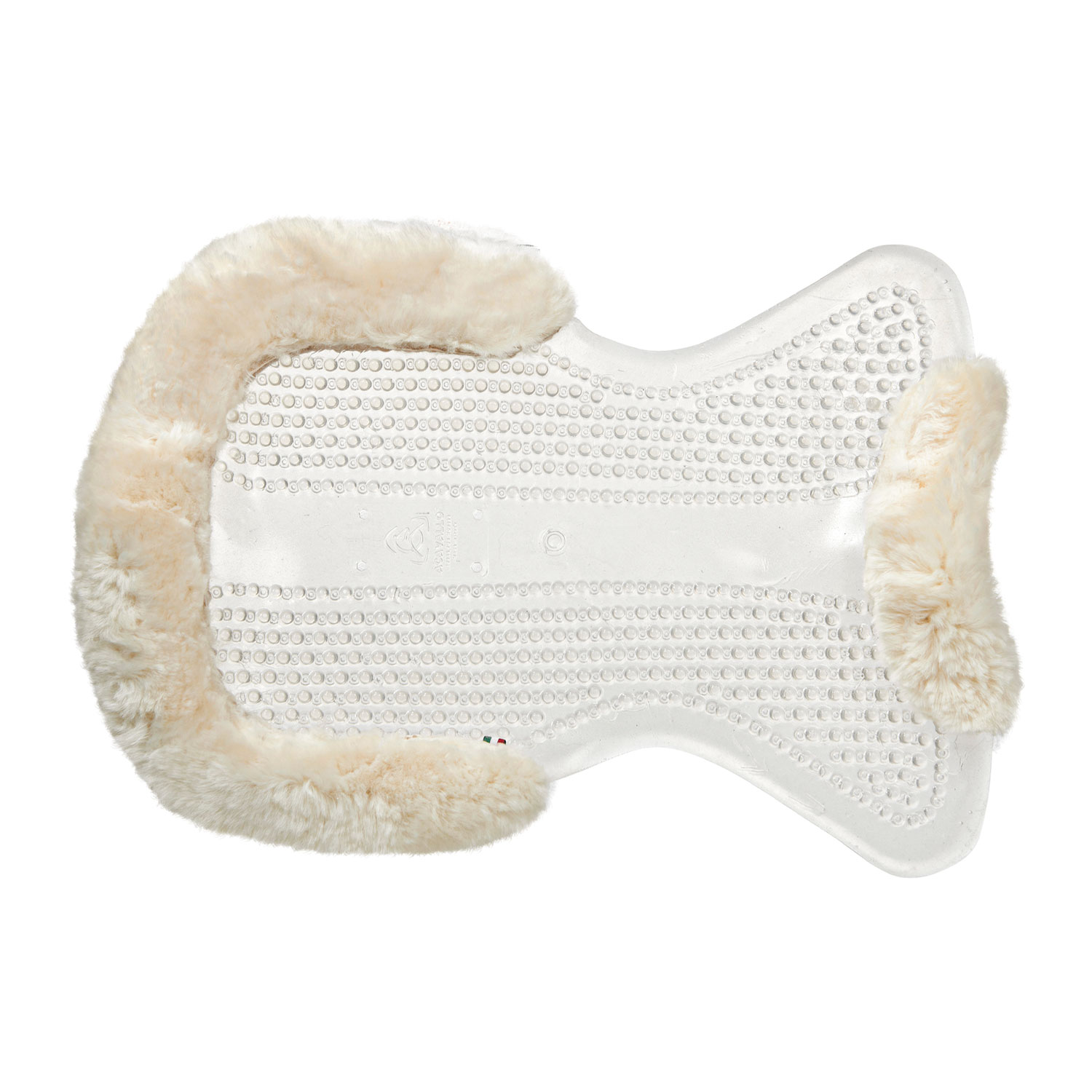 Acavallo | Massage Gel Pad  m. Schaffelleinsätzen Natur | Gel Transparent