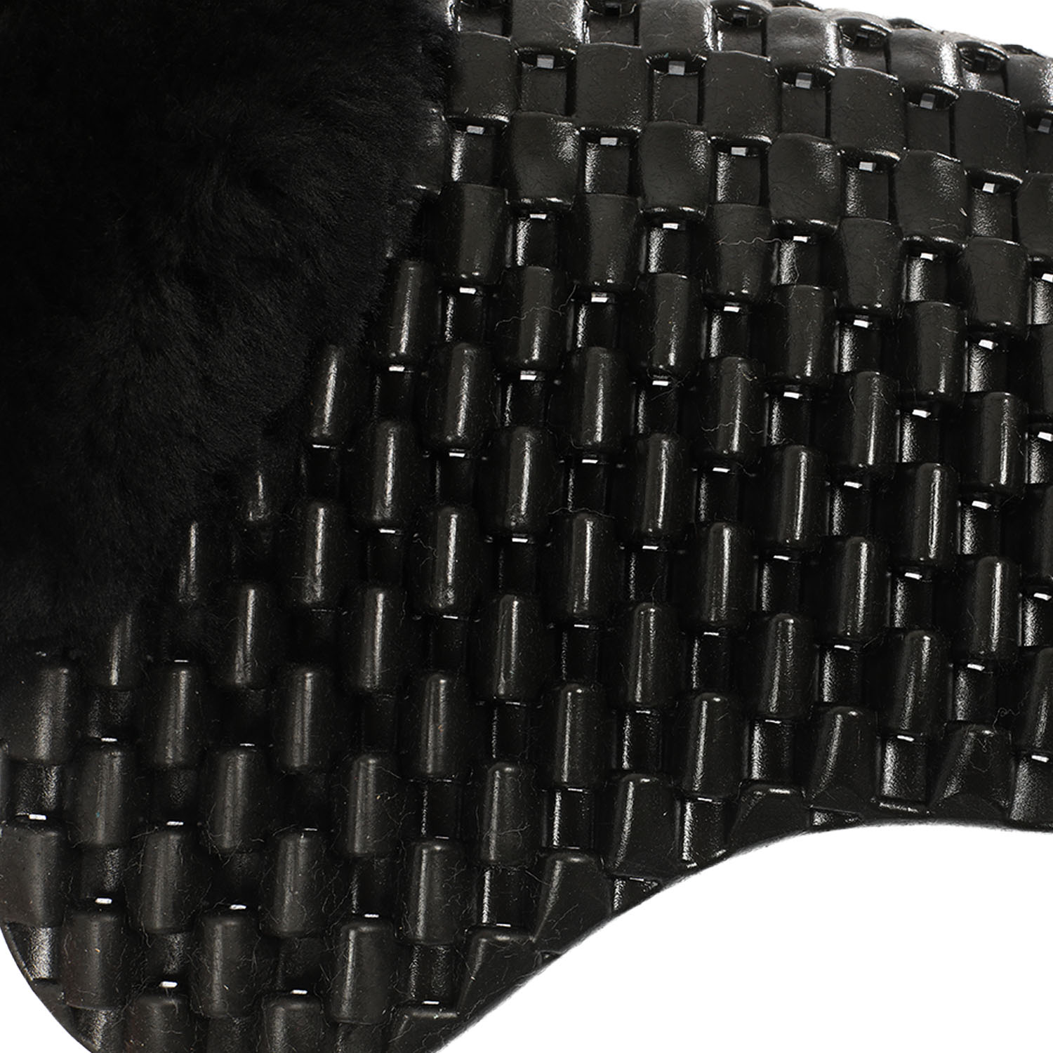Acavallo | Respira Air Release Gel-Pad mit Schaffelleinsätzen und vorderer Erhöhung Schwarz | Gel Schwarz