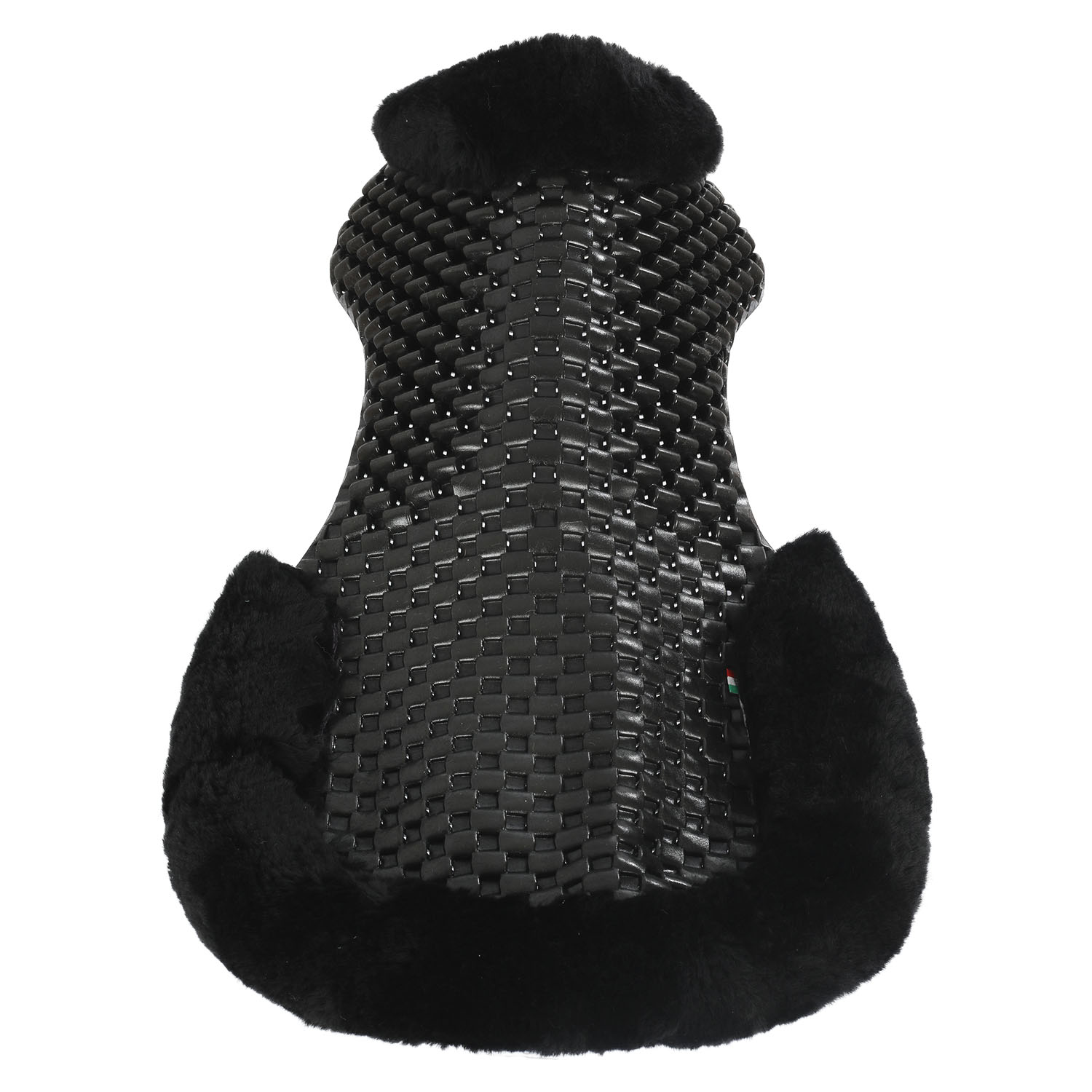 Acavallo | Respira Air Release Gel-Pad mit Schaffelleinsätzen und vorderer Erhöhung Schwarz | Gel Schwarz